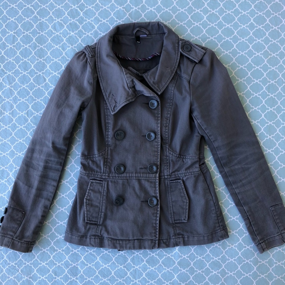 H&M Gray Peacoat